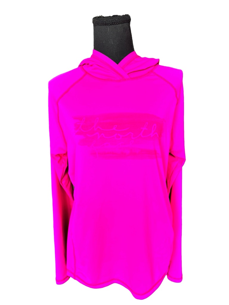 The North Face Pink Hoodie Lg Women Activewear Athleisure Hot Pink Running Gym